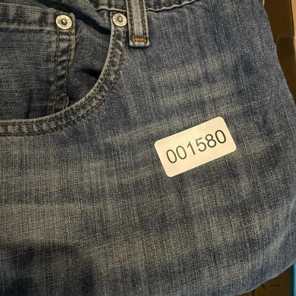 Levi's 505 Jeans Mens 38x32 Blue Denim Cotton Regular Fit Straight Leg Zip‎ Fly